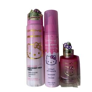 Hello Kitty x The Crème Shop Skincare Bundle – Toner, Mist & Serum (K-Beauty)
